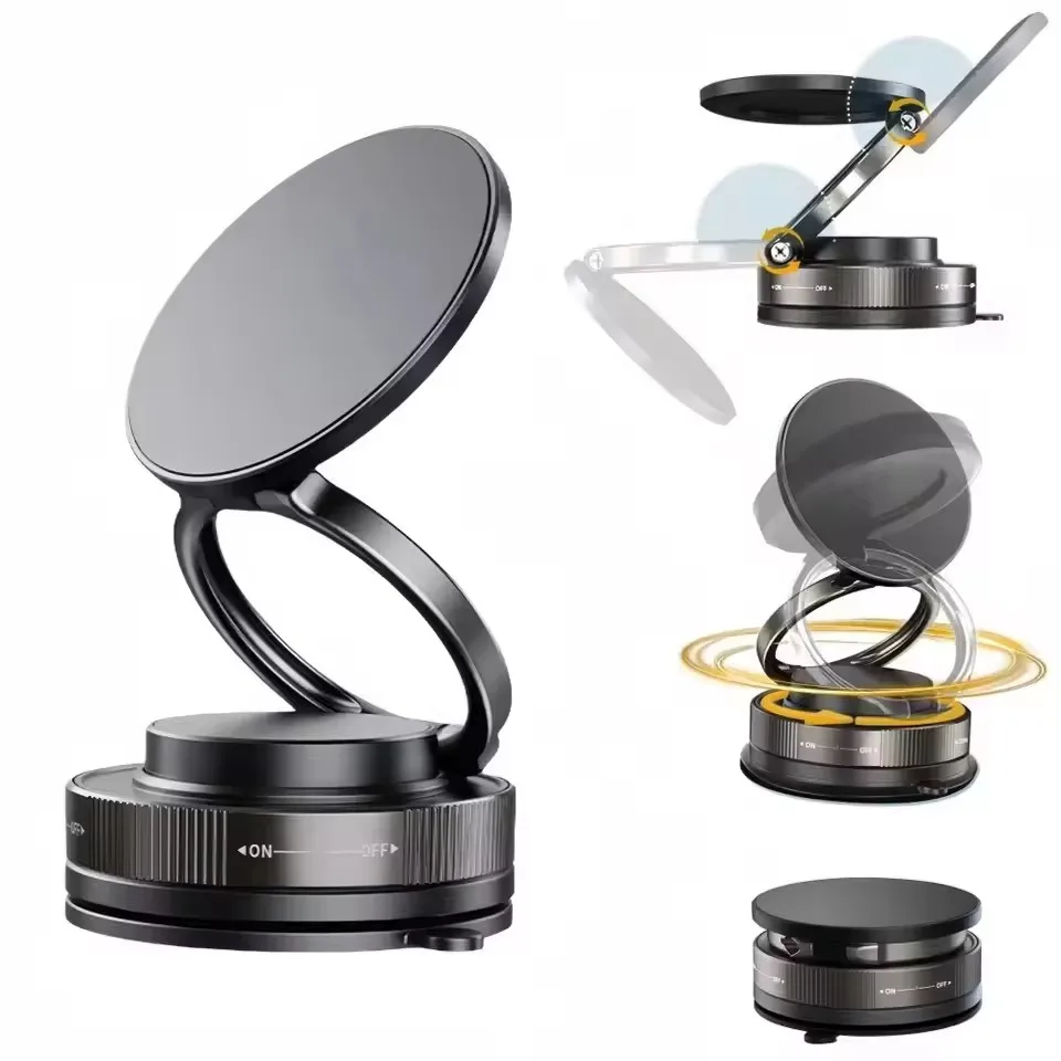 Car Phone Holder - Upgraded 360°Vacuum Magnetic Phone Holder, Magnetic