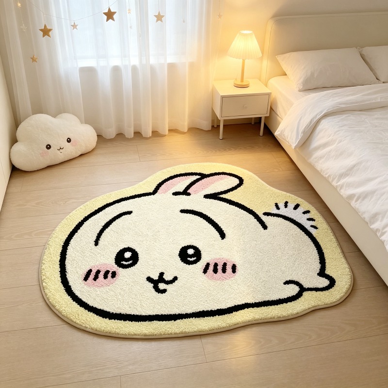 Car Floor Mat - -Chiikawa！！！ Cartoon Rug Anime Hachiware Usagi