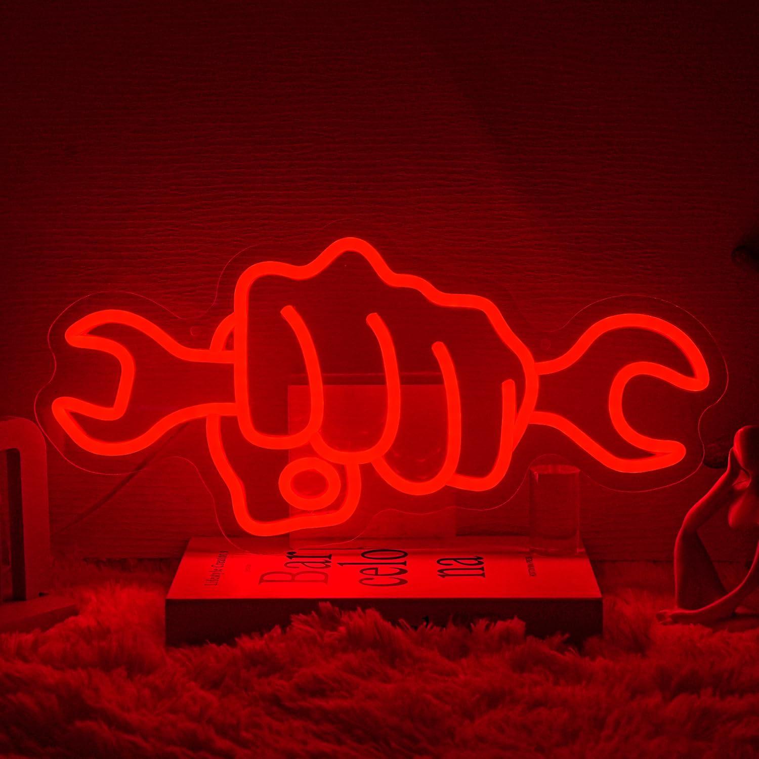 Car Led Light - Wrench Neon Sign LED Light for