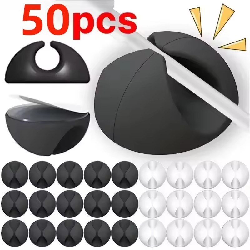 Car Cable Organizer - 5/50Pcs Mini Cable Winder Organizer USB