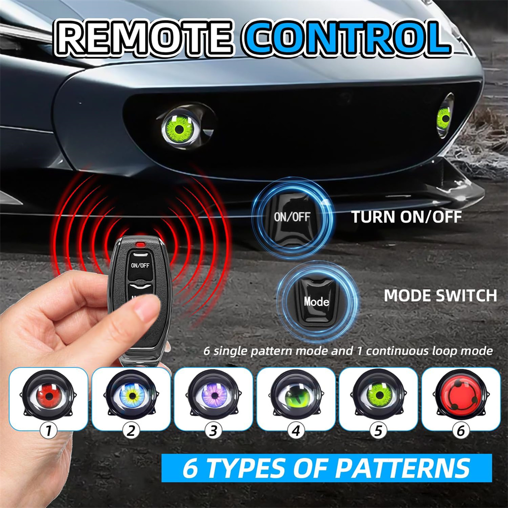  6-Mode Led Dynamic Devil Eye - Car Led Light ulasan dan harga