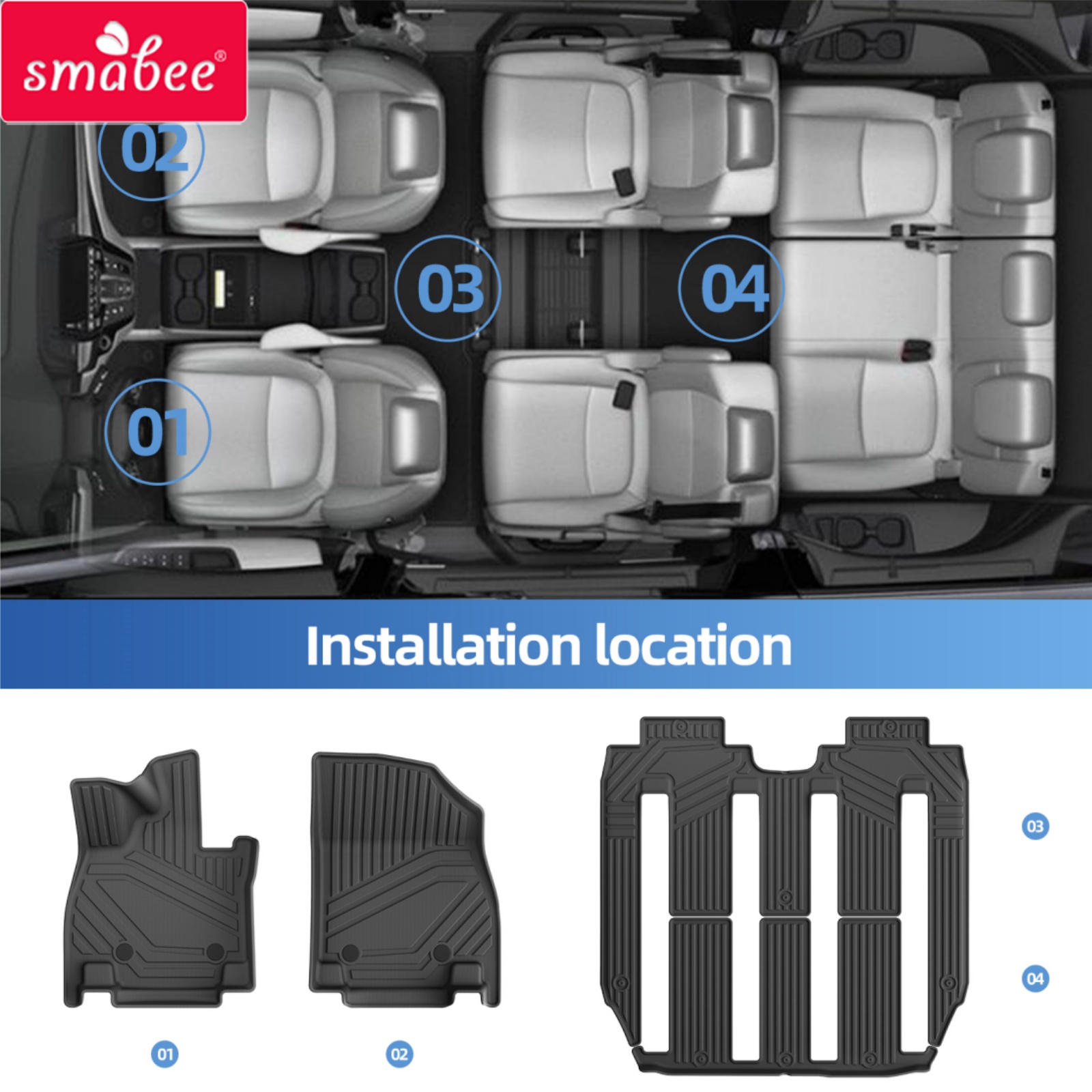 Smabee Left Drive for XPeng X9 - Car Floor Mat ulasan dan harga