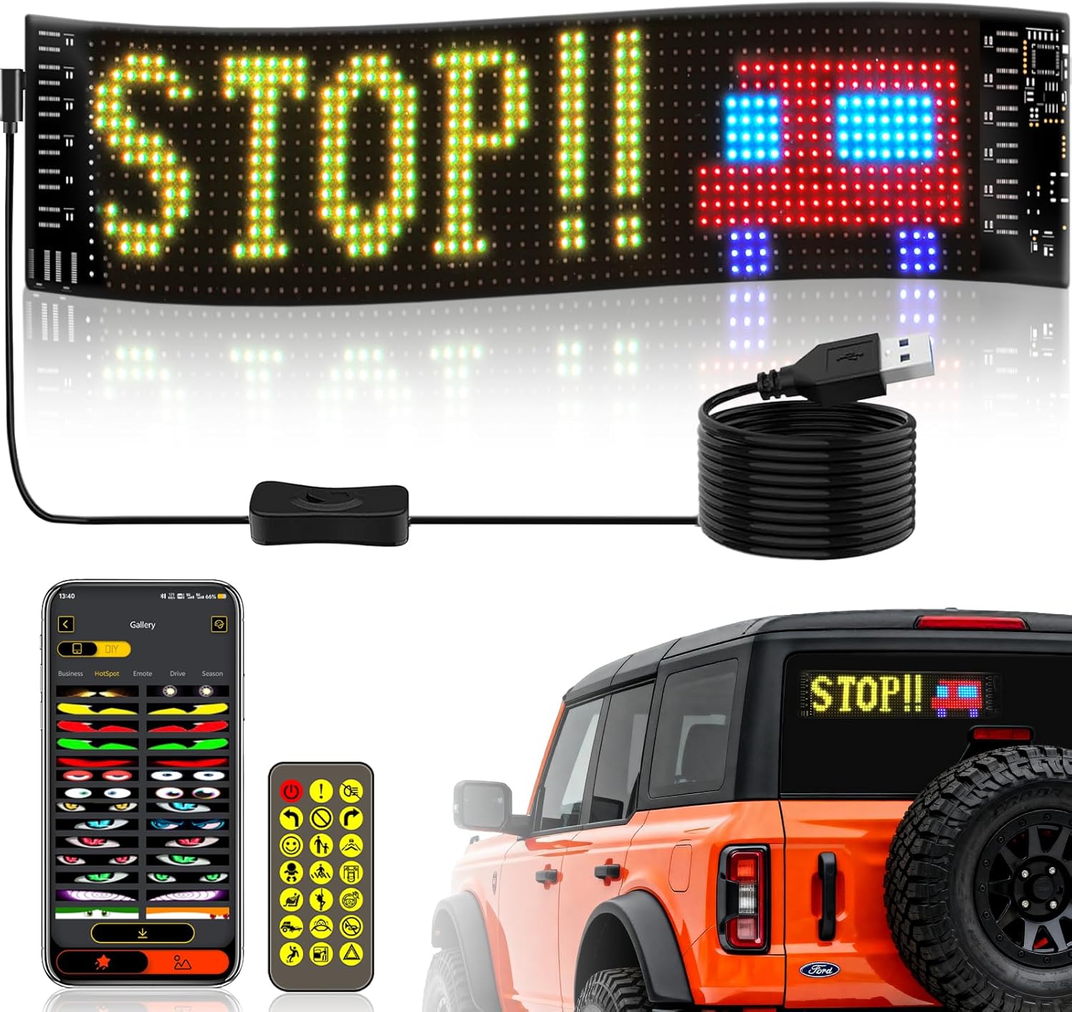 LED Car Sign Flexible LED Matr - Car Led Light ulasan dan harga