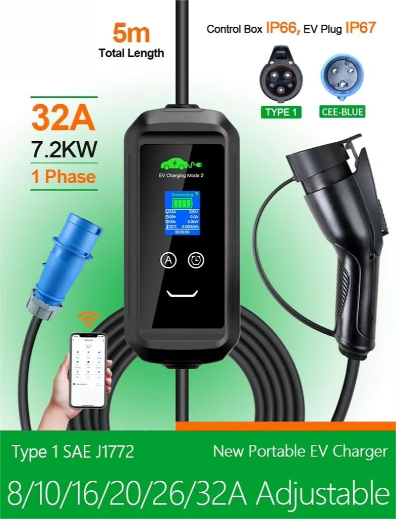 Custom USA AC Portable EV Char - Car Charger ulasan dan harga