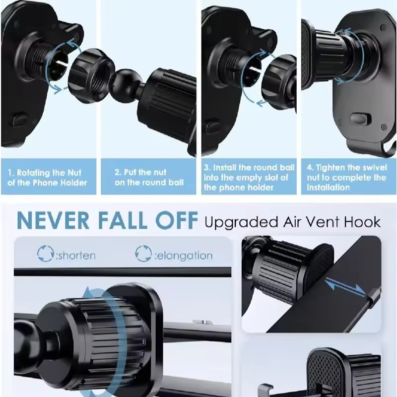 Universal Car Hook Base Phone  - Car Phone Holder ulasan dan harga