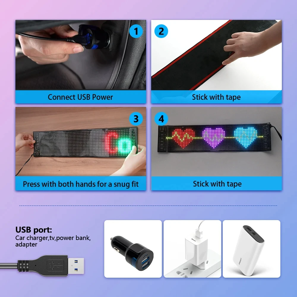 LED DIY Matrix Pixel Panel Led - Car Led Light ulasan dan harga