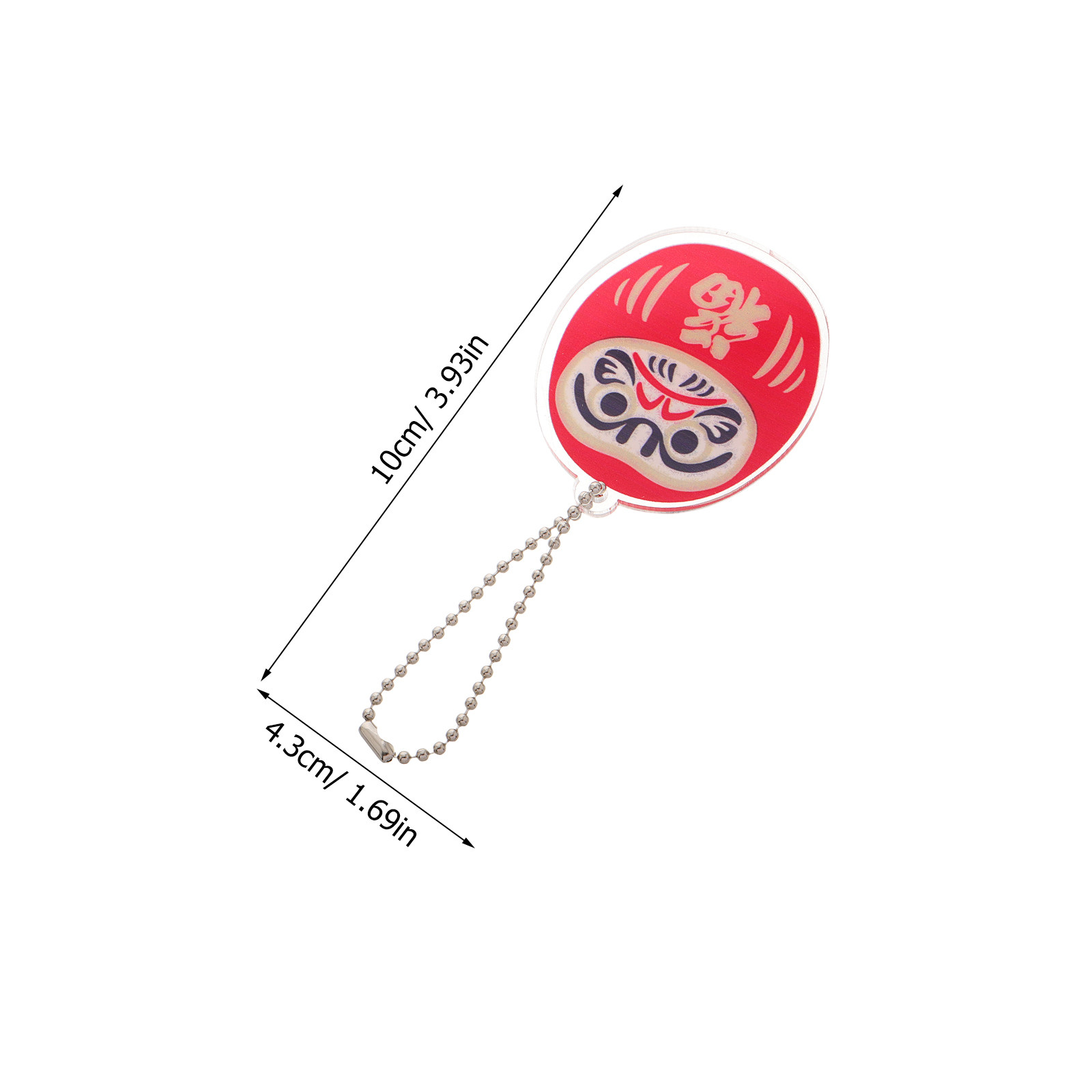 2Pcs Daruma Keychain Japanese  - Car Accessories Japanese ulasan dan harga
