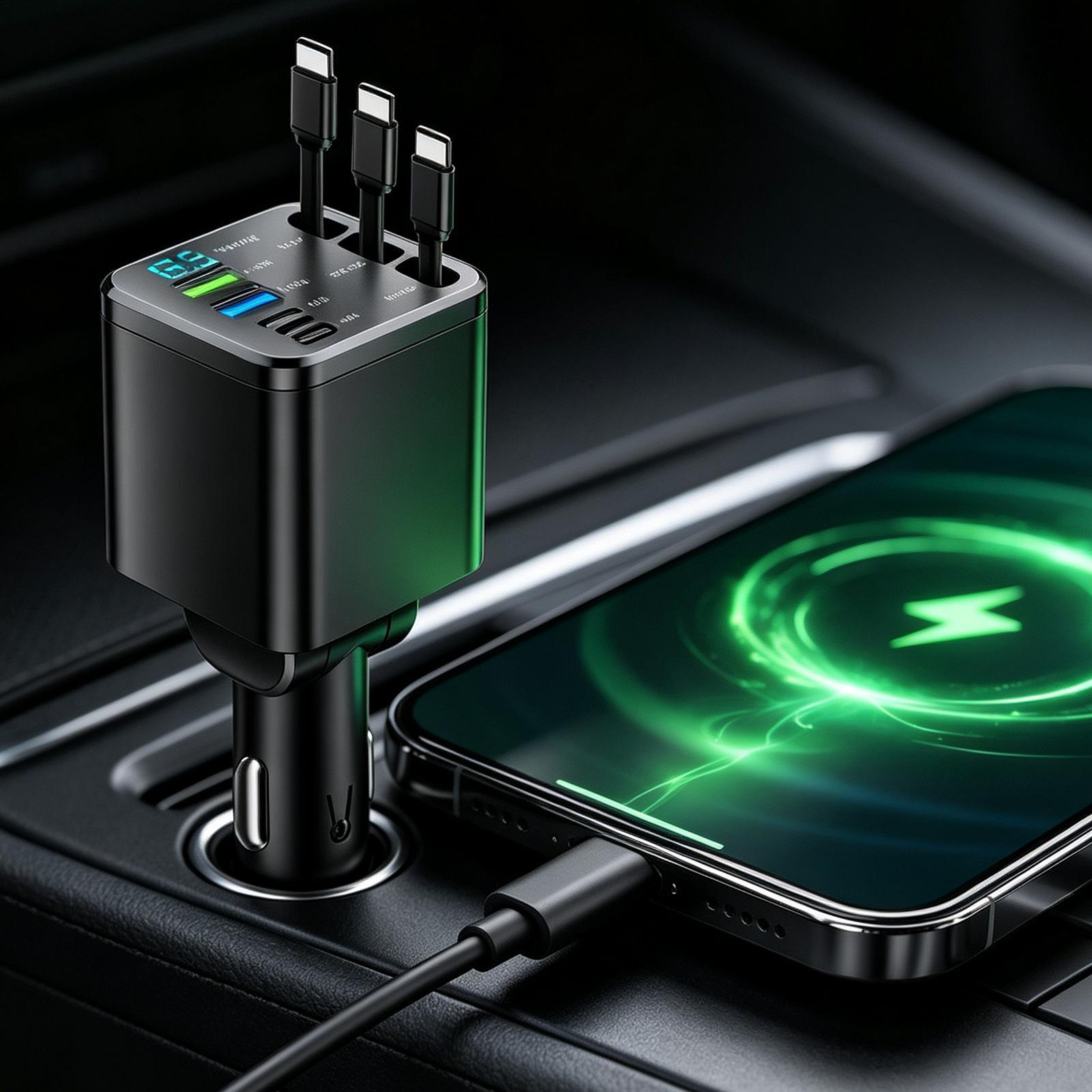 Retractable Charger For Car 10 - Car Charger ulasan dan harga