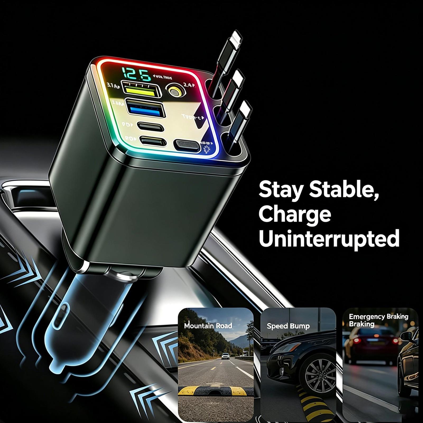 Retractable Charger For Car 10 - Car Charger ulasan dan harga
